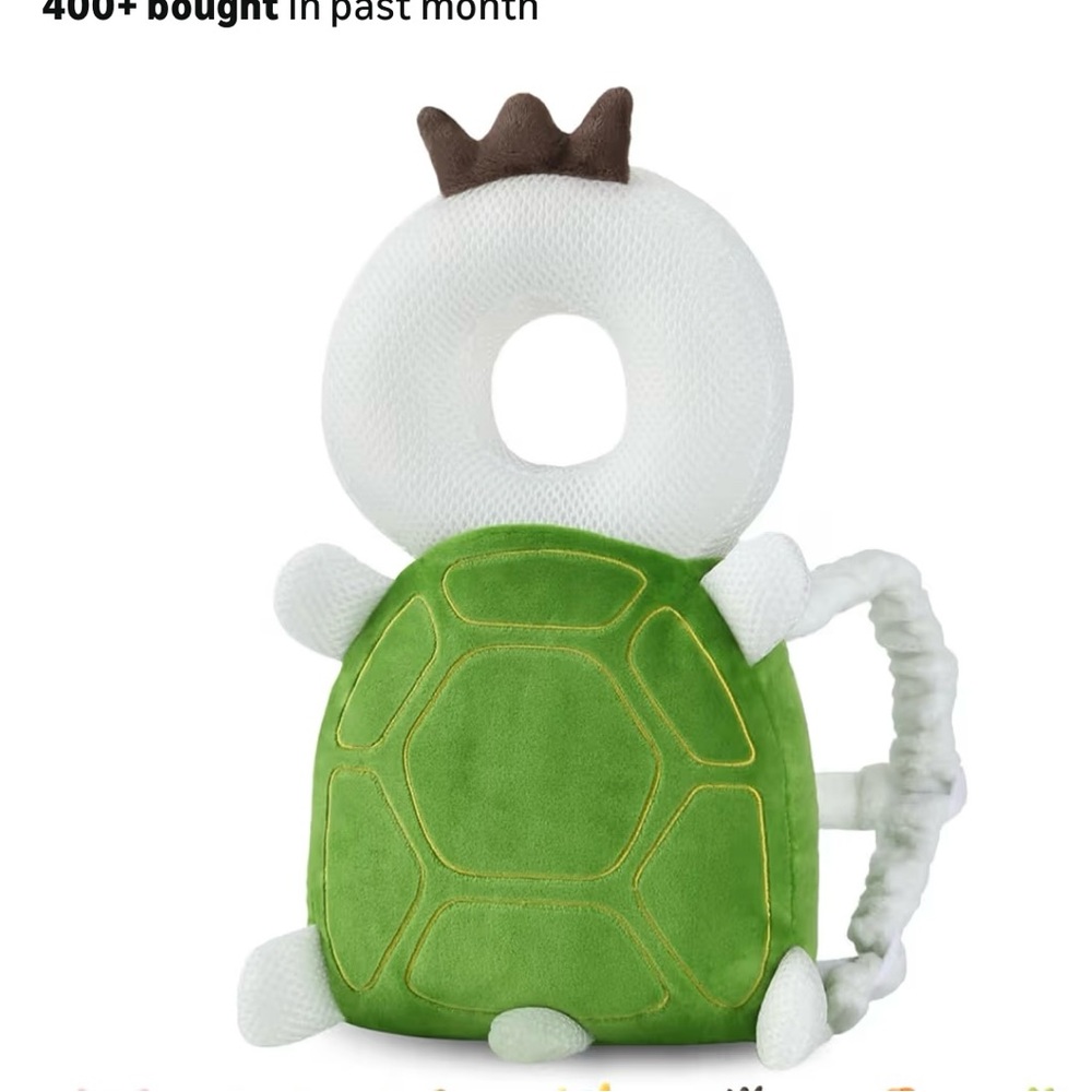 Green Turtle Baby Head Protector